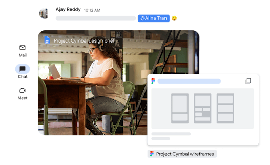 User using the smart chips feature to import info from other apps