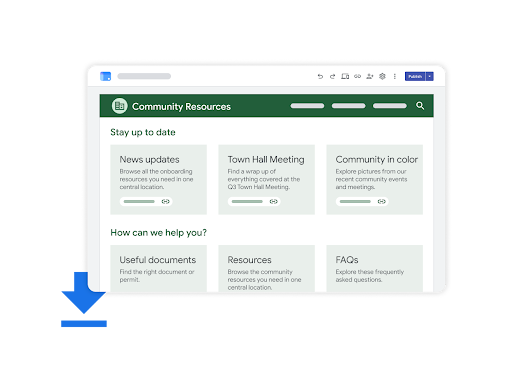 Workspace illustrative graphic – searching for a file in Google Drive