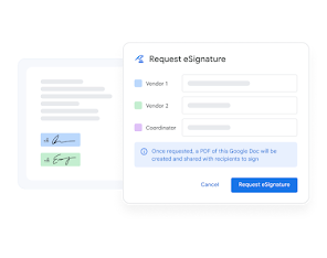 Requesting an eSignature on a form from multiple parties